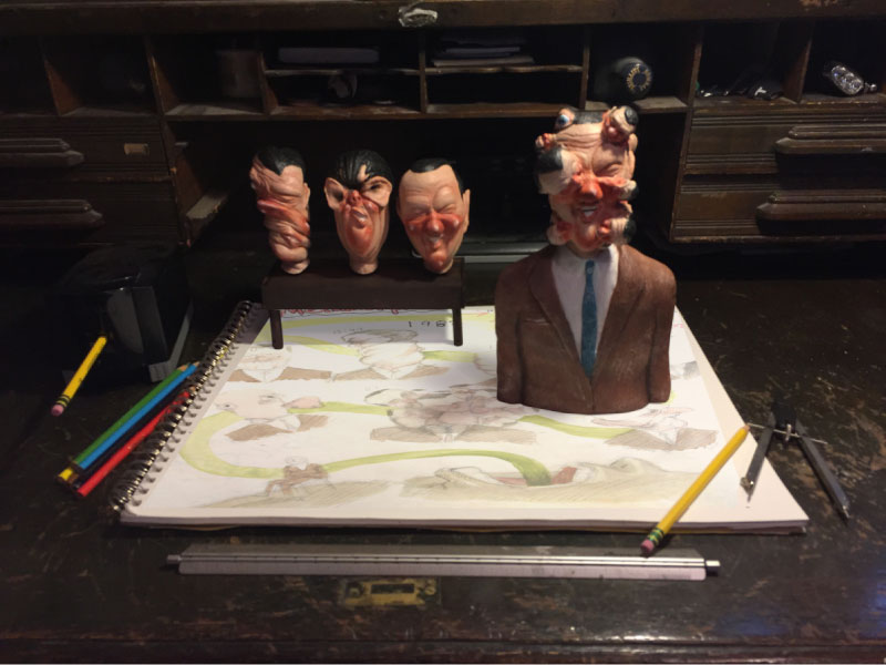 BILL PLYMPTON CHANGE-O HEAD TOY | Copyright © 2019 All Rights Reserved Matt Sherin Creations