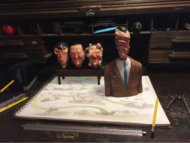 BILL PLYMPTON CHANGE-O HEAD TOY | Copyright © 2019 All Rights Reserved Matt Sherin Creations