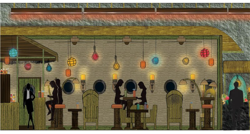 TIKI HOTEL LOBBY DESIGN | Copyright © 2019 All Rights Reserved Matt Sherin Creations