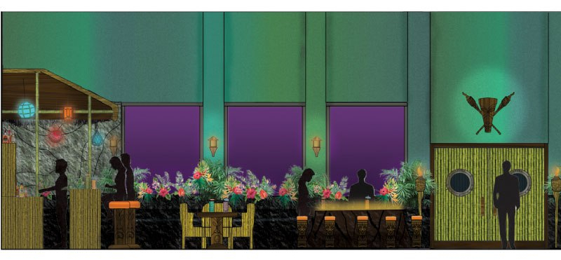 TIKI HOTEL LOBBY DESIGN | Copyright © 2019 All Rights Reserved Matt Sherin Creations